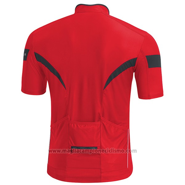 2017 Abbigliamento Ciclismo Gore Bike Wear Power Rosso Manica Corta e Salopette